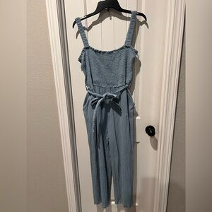Chic Blue Sleeveless Jumpsuit